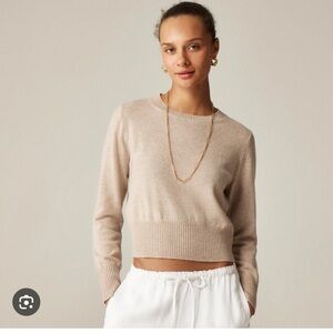 J. Crew Women's Cashmere Crewneck Sweater - Beige